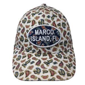 Marco Island, FL Slideback Baseball Cap Multi One Size Paisley Alvin's Island